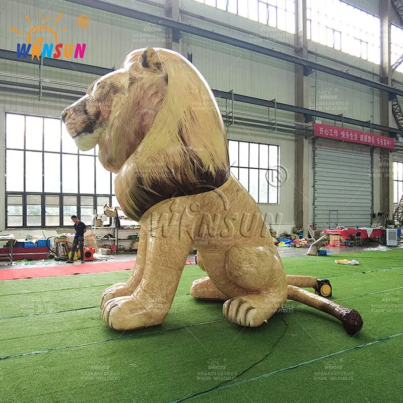 Giant Inflatable Lion with Tail for Outdoor Events